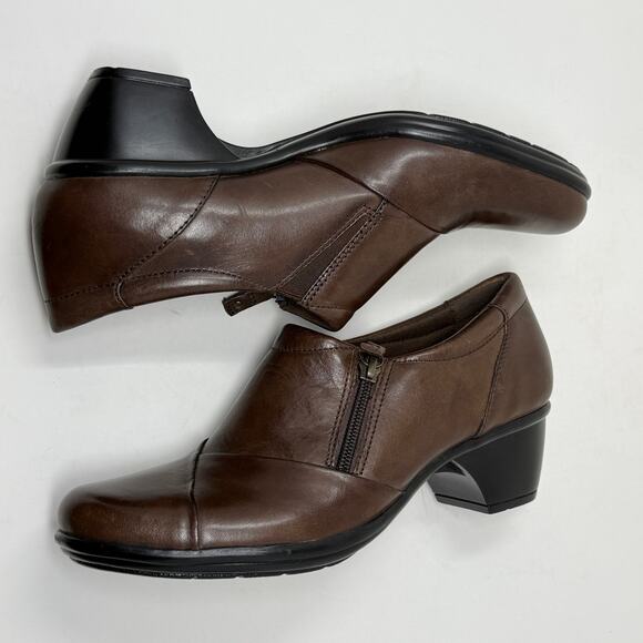 Clarks Leather WISH HOPE Side Zip Booties New W/O Tags Womens 8M I.1.1 Comfort - Picture 12 of 16